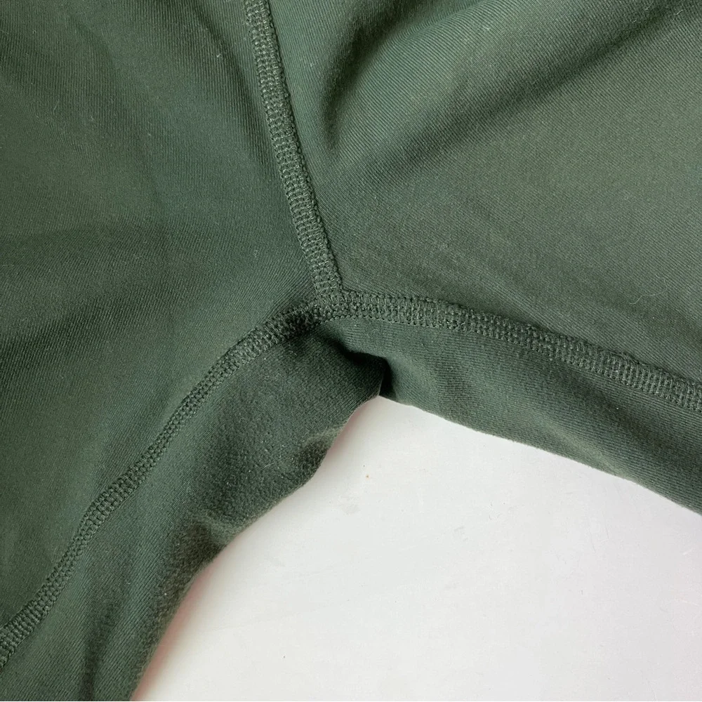 alo Yoga Olive Green Sheer Panel Yoga Leggings